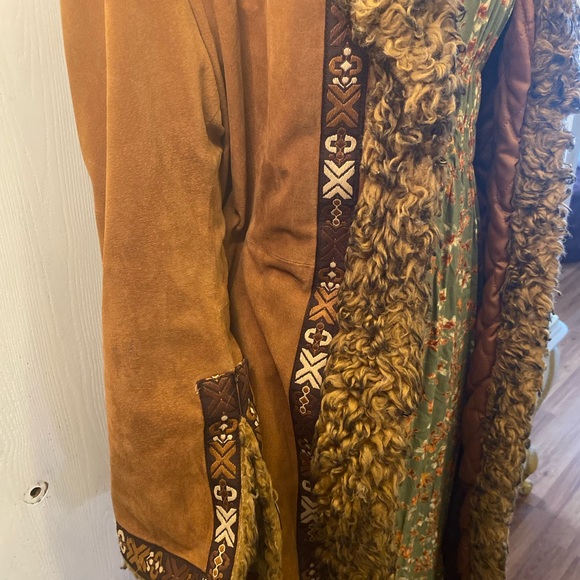 Vintage Full length Penny Lane style sheerling boho 1970s - Picture 8 of 10